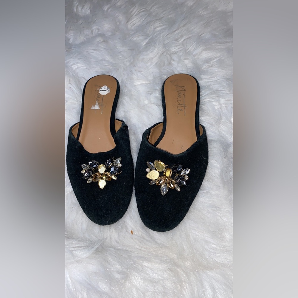 Nanette Lepore Ellie slip-on mules jewel embellish women's - Picture 2 of 7
